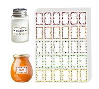 KEQAR 510 Etiquetas Autoadhesivas para Congeladores en Rollo, Pegatinas para Tarros de Mermelada, Etiquetas Adhesivas para Congelador de Alimentos, para Tarros, Cocina, Oficina y Catering(3x 5cm)