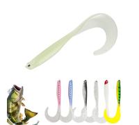 KEQAR 7 señuelos de pesca suaves para spinning y pesca en agua dulce y salada, ideales para lucio, trucha, perca y otros peces depredadores, diseño realista y colores llamativos