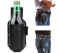 KEQAR Biergürtel Bierhalter,Leder Flaschenhalter Gürtel Bierflaschenhalter Bierholster,Bier Geschenke für Männer Vatertag Weihnachten Biertrinker/Liebhaber Bierzubehör für die Reise