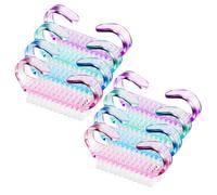KEQAR Cepillo de Uñas, 8 Piezas, Herramienta de Limpieza Diaria con Mango de Plástico, Cepillo para Limpieza de Dedos y Uñas, Manicura de Fregado, Nail Brush, Detox