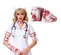 KEQAR Decoración de Halloween,10 m,decoración de jardín al aire libre,vendaje de sangre,gasa sangrienta,accesorios de vacaciones,casa embrujada,accesorios de fiesta,trucos,rollo de vendaje de