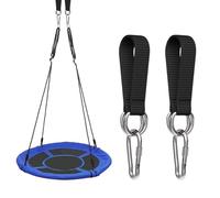 KEQAR Kit de piezas de correas de nylon para columpio, fijación de hamaca, cinturón resistente al desgarro, con mosquetones y 2 anillas en D, ideal para árboles, jardín, terraza, interior y exterior