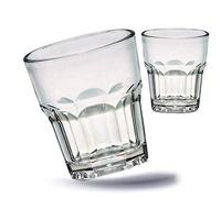 Kerafactum 2 vasos resistentes a la rotura, vasos de agua duraderos de plástico estable, zumo de agua, vaso de whisky, vasos para fiestas, vasos de whisky, juego de vasos de cristal auténtico, apilables, sin BPA