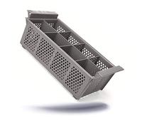 Kerafactum cubertería cesta de lavado para cubertería y piezas pequeñas lavavajillas cesta universal de plástico 8 compartimentos ampliable Cesta de cubiertos gastronomía malla fina apilable