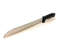 Kerafactum Cuchillo de Pan superafilado con Filo Ondulado, Sierra de Pan, Sierra de Sierra, Sierra Dentada, Cuchilla de Ondas, Cuchilla Bread de más de 30 cm de Longitud con Mango Negro