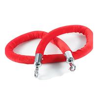 Kerafactum Cuerda de barrera de terciopelo, con mosquetón, gancho para bloqueo, postes, cuerda de terciopelo, banda extra gruesa, diámetro de 32 cm, adecuada para pasamanos discreción, 150 cm de