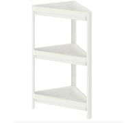 Keraiz Estantería esquinera triangular de 3 niveles, organizador multiusos para ahorrar espacio, 33 x 33 x 71 cm