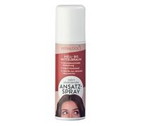 KERALOCK Aerosol de 75 ml de color marrón claro y marrón medio, unisex, cobertura temporal para cabello teñido, oculta las canas en segundos, sin amoniaco