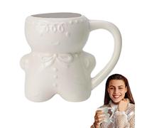 Keramik Weihnachtsbecher Festlich Silencioso - Kaffee Forma de dibujos animados, Saisonaler Heißgetränk Becher | Verspielte Winter Optik Trinkgefäß Sammelstück Regalo Konzept With Zuhause Büro