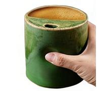 Keramiktasse Mit Deckel & Trinkloch - 500ml Becher | Vintage Kaffeebecher | Große Tasse Im Kiln-Look Für Milch & Saft, Trinkbecher Damen & Herren, Ideal Zuhause, Büro, Auto Und Hotel, Spülmaschinenfes