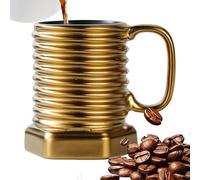 Keramische Kaffeetasse - 380ml Schraubenförmige Latte Taza | Keramiktasse für Wein Saft Bier | Für Küche Restaurant Café Geburtstag Zuhause Bar