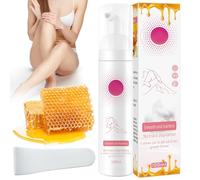 KERANEET Espray de espuma para depilación, 100 ml, cera de abejas, depilación corporal, spray de depilación, espuma de depilación para axilas, brazos, piernas
