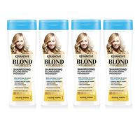 Kéranove Blond vacances Champú aclarante progresivo, con aceite de Monoï/de camomila - Juego de 4