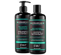Kerargan - Duo Hidratante Champú y Acondicionador con Aceite de Coco para Cabello Deshidratado y Dañado - Nutre el Cuero Cabelludo - Sin Sulfatos, GMO, Siliconas, Aceite Mineral - 2x500 ml