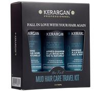 KERARGAN - Kit de Viaje del Mar Muerto para Pelo Graso - 3x100ml