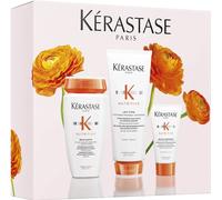 Kérastase Bain Satin Champú hidratante Proteínas vegetales Niacinamida Cabello secoNutritive Bain Satin 250 ml Lait Vital 200 ml Loción térmica 50 ml