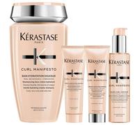 Kérastase Curl Manifesto Set de cuidado (champú 250 ml + acondicionador 250 ml + tratamiento sin aclarado 150 ml + crema-gel 150 ml)