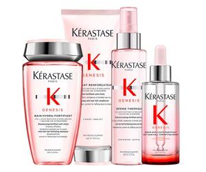 Kérastase Génesis LOTE DE CABELLO FINO (Champú 250 ml + Acondicionador 200 ml + Leave-In 150 ml + Suero 90 ml)