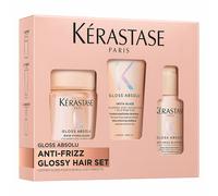 Kérastase Gloss Absolu Anti-Frizz Glossy Hair Set (Shampoo 80ml + Conditioner 75ml + Milk 45ml)
