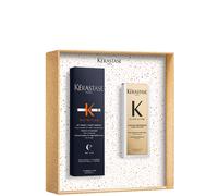 Kérastase Iconics Set for Nourishment, 8H Magic Night Serum with Niacinamide & Travel Size Elixir Ultime Hair Oil
