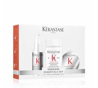 Kérastase, Première, rutina de cuidado con pre-champú, champú y mascarilla para cabello dañado, Concentré Décalcifiant Ultra-Réparateur, Bain Décalcifiant Rénovateur & Masque Filler Réparateur