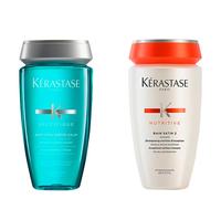 Kérastase Set para CUERO CABELLUDO NORMAL/SENSIBLE Y CABELLO SECO (Bain Vital Dermo-Calm 250 ml + Bain Satin 2 250 ml)