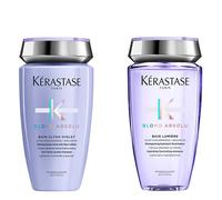 Kérastase Set para el cuidado del cabello rubio (Champú Ultra Violet 250 ml + Champú Brillo 250 ml)