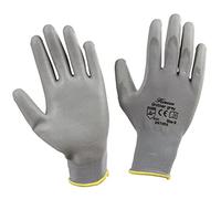 Kerbl 297352 PU de guante gnitter Grey Guantes, tamaño 8