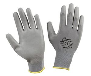 Kerbl 297352 PU de guante gnitter Grey Guantes, tamaño 8
