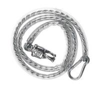 Kerbl 321416 Cadena para corbatas con funda de PVC de 140 cm, gancho antipánico y mosquetón