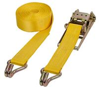 Kerbl 37190 schwerlastzurr Correa de 2 Piezas, Amarillo, 75 mm, 8 m, 10 kg