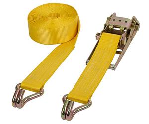 Kerbl 37190 schwerlastzurr Correa de 2 Piezas, Amarillo, 75 mm, 8 m, 10 kg