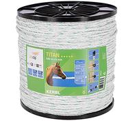 Kerbl 445537 - Cuerda para pastos (6 escaleras, 6 mm de diámetro, 500 m de longitud), color blanco y verde