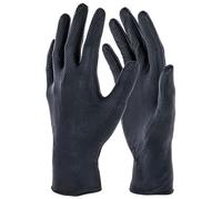 Kerbl 50 guantes desechables X-Grip Black, guantes desechables, 24 cm, unisex, negro, 6,5-7/S, sin látex, resistentes a aceites y químicos, antideslizantes