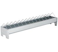 Kerbl 71302 - Comedero para gallinas (galvanizado, 75 cm de Largo, 10 cm de Ancho)
