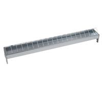 Kerbl 71303 - Alimentador galvanizado para gallinas (100 cm de Largo, 10 cm de Ancho)
