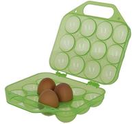 Kerbl 73145 - Caja de transporte para huevos (12 unidades), color verde y transparente