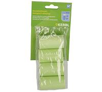 Kerbl 80843 - Bolsas para excrementos de perro (4 x 15 unidades, almidón de maíz, 0,197 kg), color verde