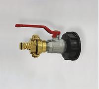 Kerbl Adaptador IBC S60x6, con Geka acoplamiento y conex. Gardena