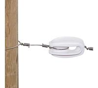 Kerbl Aislador de tensión (Poliamida Reforzada, Fibra de Vidrio, 10 Unidades), Color Blanco