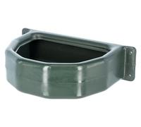 Kerbl Bebedero, contenedor de alimento, Verde, 55x35x17,7cm, 25 L, plástico, 1 comedero para Ganado Vacuno, terneros y Cerdos Montaje en Pared, con tapón de Drenaje