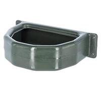 Kerbl Bebedero, contenedor de alimento, Verde, 55x35x17,7cm, 25 L, plástico, 1 comedero para Ganado Vacuno, terneros y Cerdos Montaje en Pared, con tapón de Drenaje