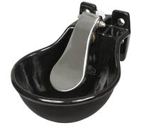 Kerbl Bebedero Mod. 221500, con lengüeta de Acero Inoxidable, Bebedero para Ganado, Montaje en Pared y Tubo, 20,5×25,5×17 cm, 1,45l, 3,7kg, 5 l/min a 3 Bares, fundición Gris, vacunos, Caballos