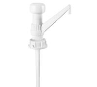 Kerbl Bomba dosificadora para bidones de 5-30 litros, blanca, plástico, caudal 30 ml, roscas DIN42, DIN51 y DIN61, in daptadores para 5, 10 y 30 litros