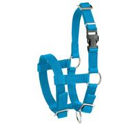 Kerbl Cabecero de Alpaca, con Cierre de Clip, Azul, Talla Universal, Ajustable, Material Suave, Lavable