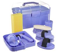 Kerbl Caja de aseo rellena para niños, violeta (kit de cuidado para caballos) 321765, 8 piezas (paquete de 1), polipropileno