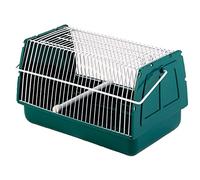 Kerbl Caja de transporte para mascotas, jaula para mascotas, 21x15x14cm, plástico, verde, para hámsteres, cobayas, roedores y animales pequeños