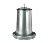 Kerbl Comedero automático para Aves de Corral (Capacidad de 40 litros, Adecuado para Pavos/Pollos, Recipiente de Metal galvanizado, para Colocar, alimentación Regulable)