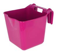 Kerbl Comedero Colgante, Rosa HangOn, Aprox 13 litros | 13 litros, rosa, 28 × 37 × 32 cm, plástico robusto y resistente a los impactos, portátil y fácil de colgar