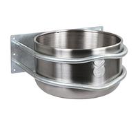 Kerbl Comedero de Aluminio, contenedor de pienso, para Montaje Recto, 44x38x23cm, 18 L, de Aluminio, diámetro Interior 35cm, para Caballos y Ganado, con tapón de Drenaje